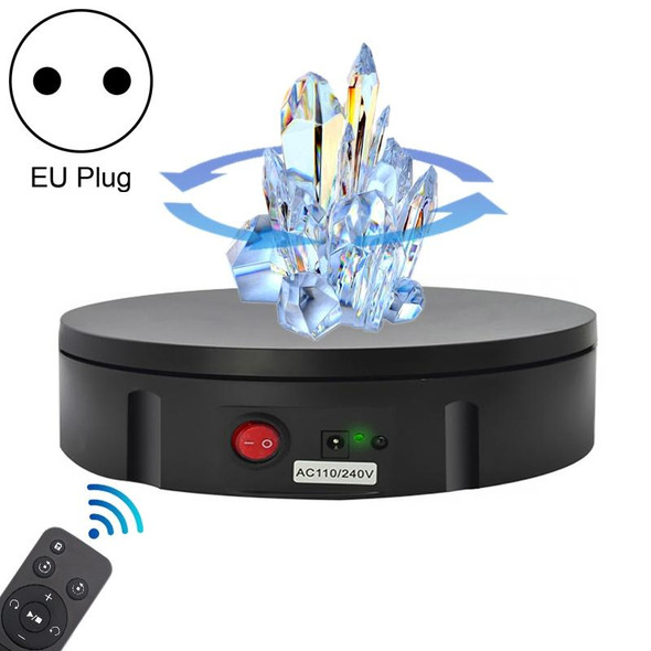 30cm Charging Rotating Display Stand Video Shooting Turntable, Load: 100kg, Power Plug:EU Plug(Black)