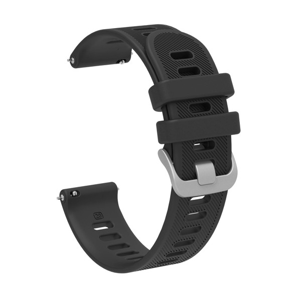 Garmin Forerunner 645 Music 20mm Silicone Twill Watch Band(Black)