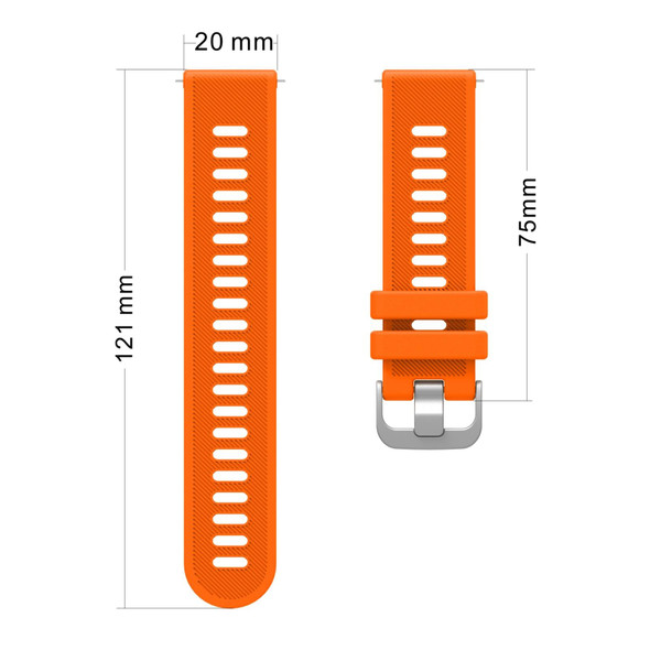 Garmin Vivoactive 3 20mm Silicone Twill Watch Band(Green)