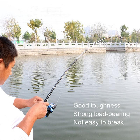 LEO 27593 Carbon Mini Fishing Rod Shrink Handle Throwing Poles, Length: 2.1m