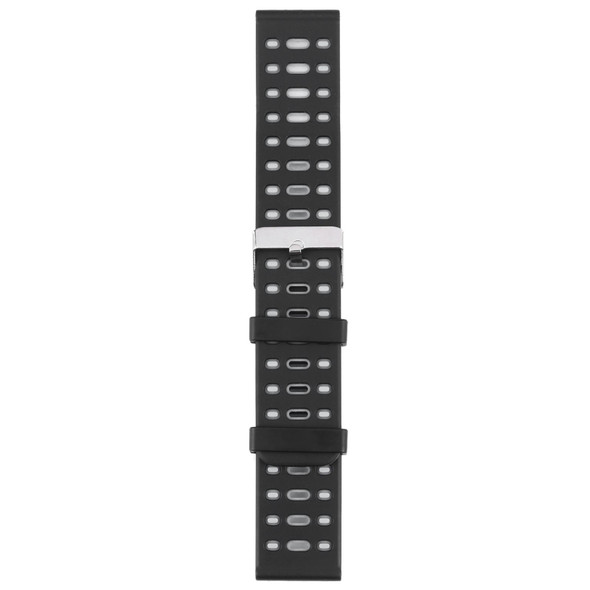 22mm Silicone Watch Band(Grey Black )