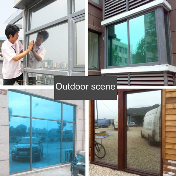 UV Reflective One Way Privacy Decoration Glass Window Film Sticker, Width: 120cm, Length: 1m(Gold)