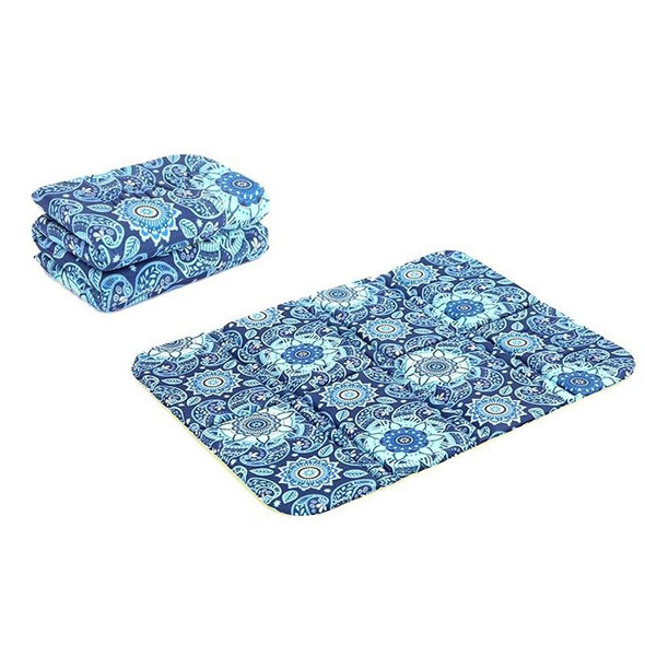 Portable Dirty Park Folding Picnic Mat Moisture-proof and Cool Cushion(Elegant Rhyme Flower)