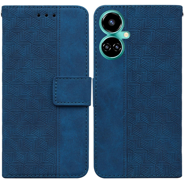 Tecno Camon 19 Pro 5G Geometric Embossed Leather Phone Case(Blue)