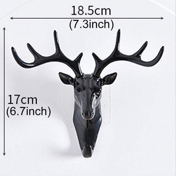 2 PCS European-Style Rural Pendant Deer Head Wall Hanging Clothes Hook, Random Color Delivery