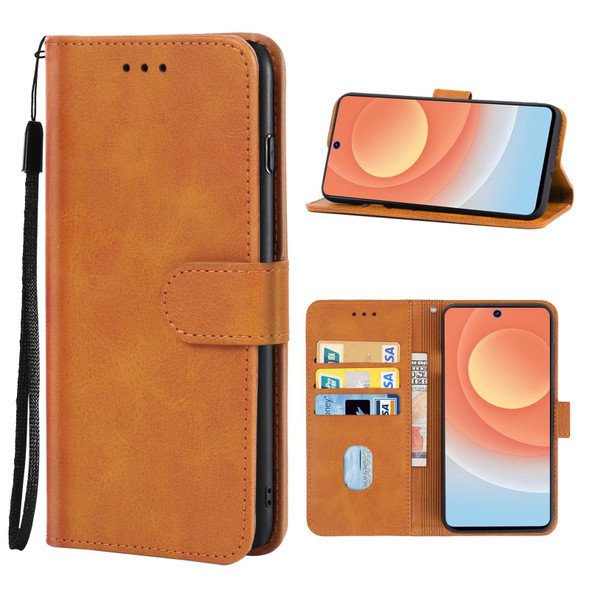 Tecno Camon 19 Leather Phone Case(Brown)