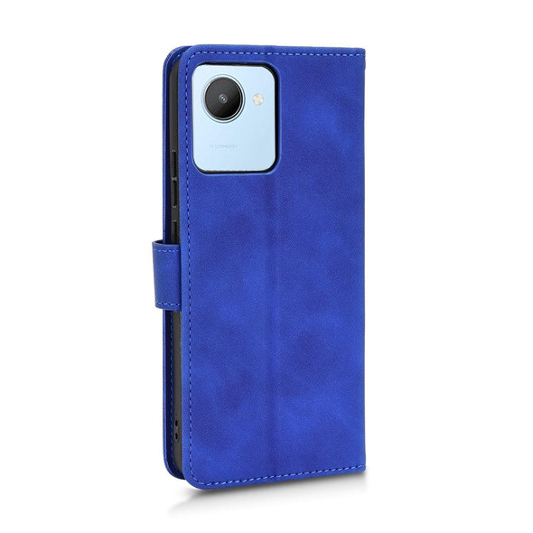 Realme C30 Skin Feel Magnetic Flip Leather Phone Case(Blue)