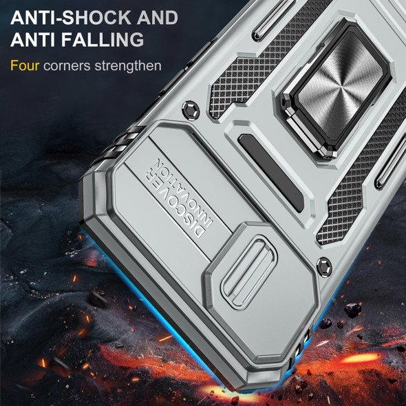 Armor PC + TPU Camera Shield Phone Case - iPhone 13(Grey)