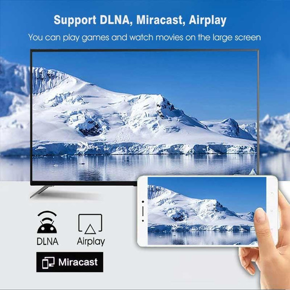 H96 Max 6K Ultra HD Smart TV Box with Remote Controller, Android 10.0, Allwinner H616 Quad Core ARM Cortex-A53, 2GB+16GB, Support TF Card / USBx2 / AV / HDMI / WIFI, US Plug