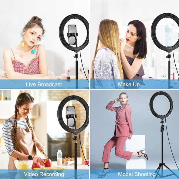 PULUZ 10.2 inch 26cm LED Ring Light  + 1.1m Tripod Mount Vlogging Video Light  Live Broadcast Kits