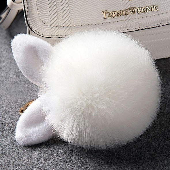 Fur Pom Keychains Fake Rabbit Fur Ball Keychain(dark blue)