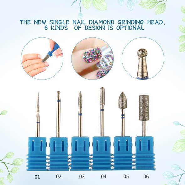 3 PCS Nail Tungsten Steel Alloy Grinding Head Polishing Tool Grinding Machine Special Grinding Head Tool(04)