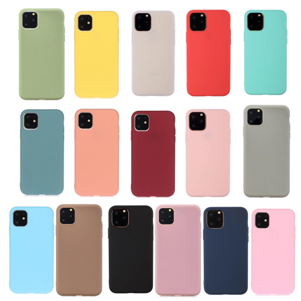 Solid Color Frosted TPU Phone Case - iPhone 13 mini(Black)
