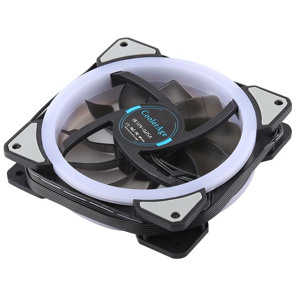 3 PCS CoolerAge DC 12V - 0.25A 2500PRM Remote Cotrol Computer Cooler Cooling Case Fan with Adjust LED