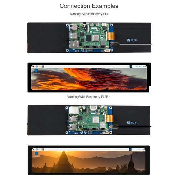 WAVESHARE 11.9 inch Capacitive Touch Display - Raspberry Pi, 320 x 1480, IPS, DSI Interface