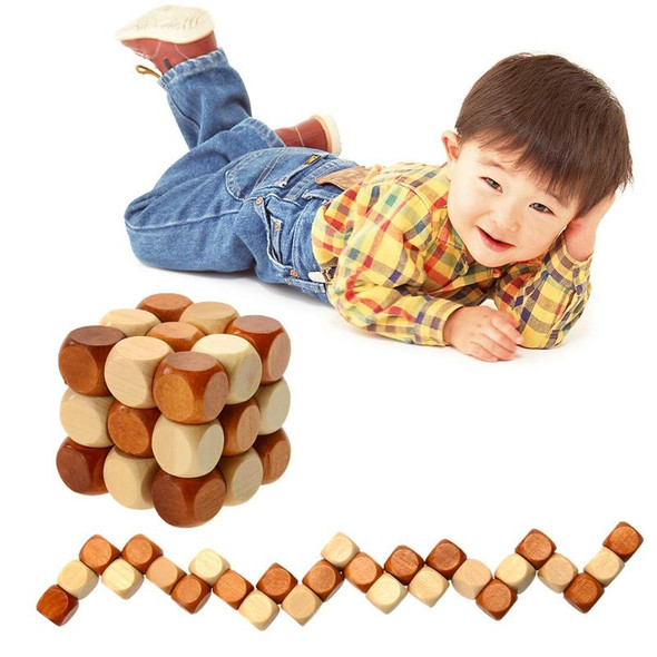 Wooden Children Adult Casual Unlock Toys Cube Toys DIY Kids Baby Educational Toy