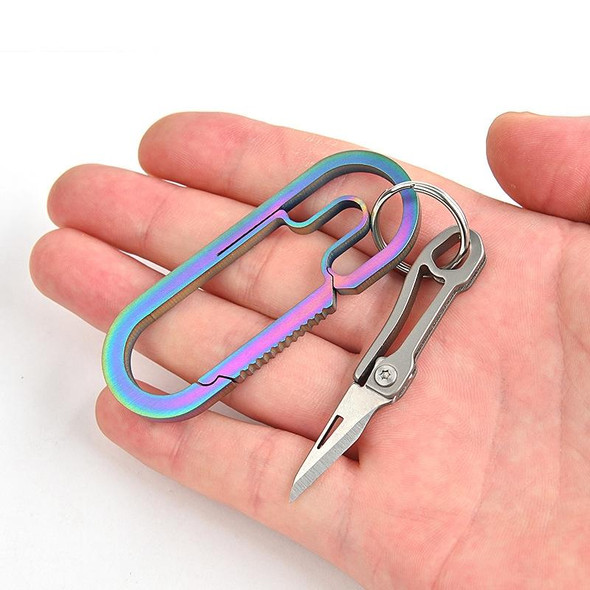 Titanium Alloy Mini Folding Knife Express Knife EDC Keychain Pendant