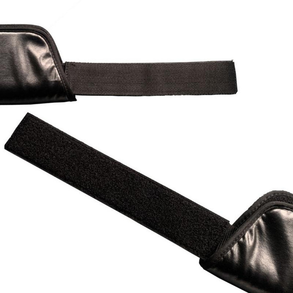 Hip Thrust Belt Glute Bridge Pad Dumbbells Butt Workout(Leather Black)
