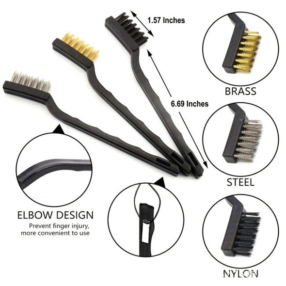 9 PCS / Set Car Interior Outlet Air Conditioning Brush Details Cleaning Brush(Black)