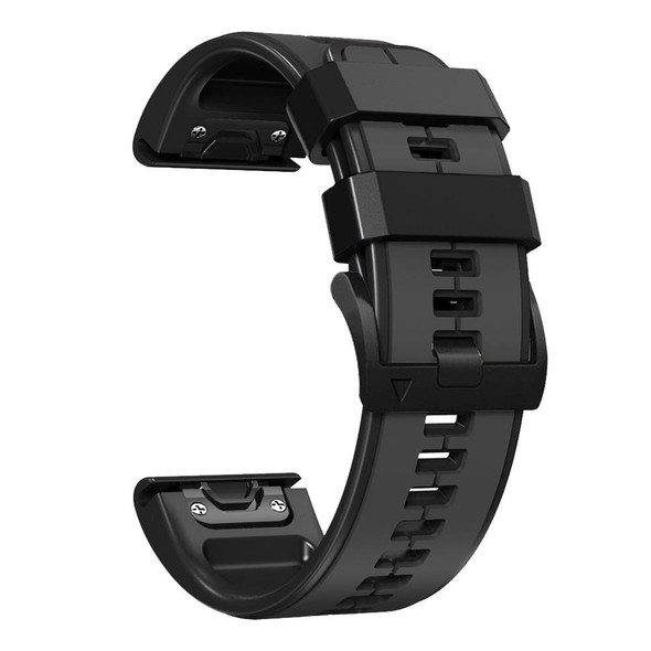 Garmin Fenix 6 Pro 22mm Silicone Sports Two-Color Watch Band(Carbon Ash + Black)