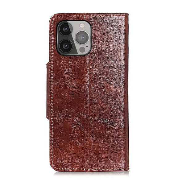 6 Card Slots Leatherette Phone Case - iPhone 14 Max(Brown)