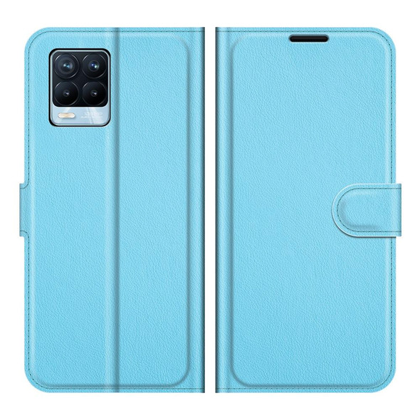OPPO Realme 8 / 8 Pro 4G Litchi Texture Horizontal Flip Protective Case with Holder & Card Slots & Wallet(Blue)
