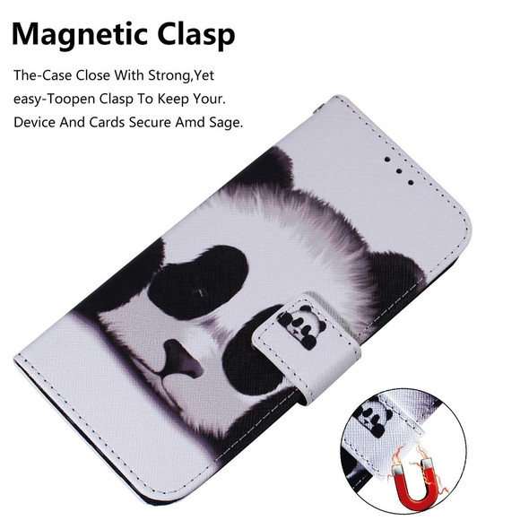 Panda Pattern Coloured Drawing Horizontal Flip Leather Case for Motorola Moto G7 Power, with Holder & Card Slots & Wallet