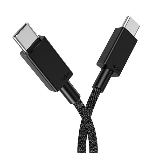 100W USB-C / Type-C to USB-C / Type-C Fast Charging Data Cable, Length:2m(Black)