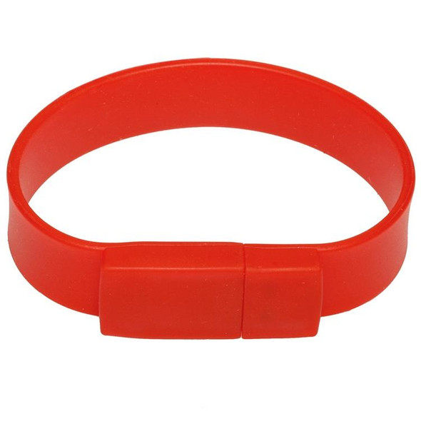 4GB Silicon Bracelets USB 2.0 Flash Disk(Red)