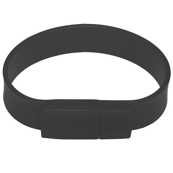 4GB Silicon Bracelets USB 2.0 Flash Disk(Black)