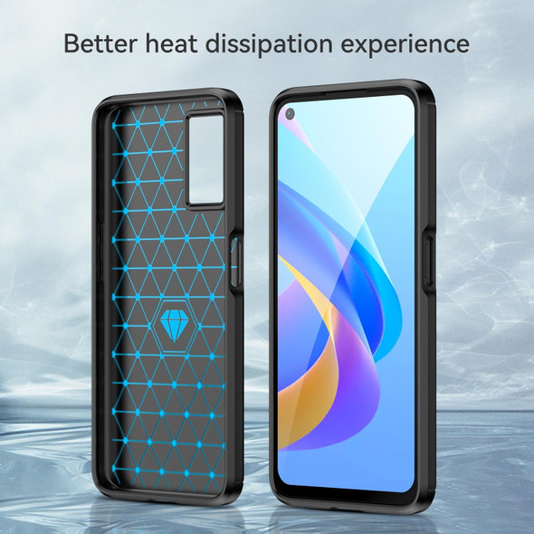 OPPO K10 Brushed Texture Carbon Fiber TPU Phone Case(Black)