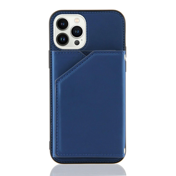 Skin Feel PU + TPU + PC Back Cover Shockproof Case - iPhone 14 Pro Max(Royal Blue)