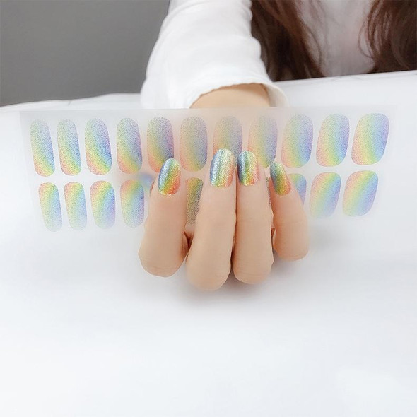 22 Fingers Shiny Onion Powder Starry Waterproof Nail Sticker(ZX-3022)