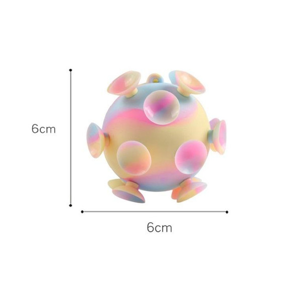 5 PCS Silicone Suction Cup Ball Decompression Toy(Pink)