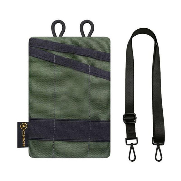 KOSIBATE H250 Outdoor Portable Card Holder Key Storage Bag with Shoulder Strap (Green)