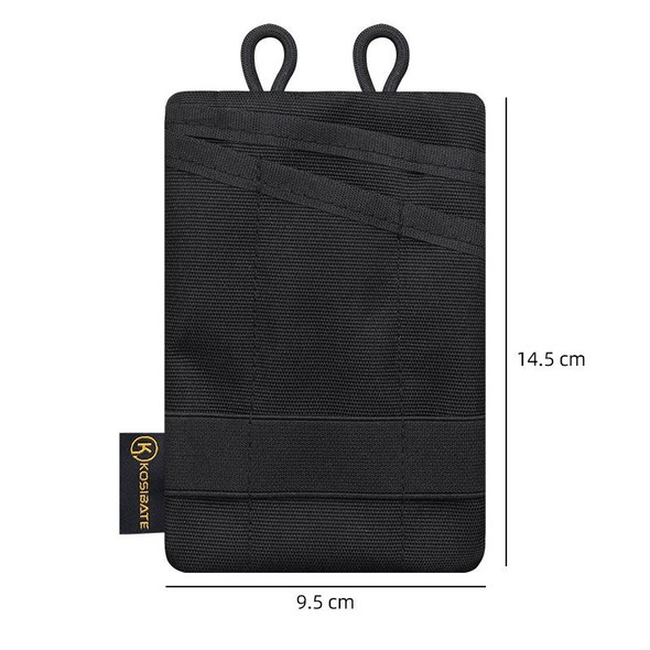 KOSIBATE H250 Outdoor Portable Card Holder Key Storage Bag with Shoulder Strap (Black)