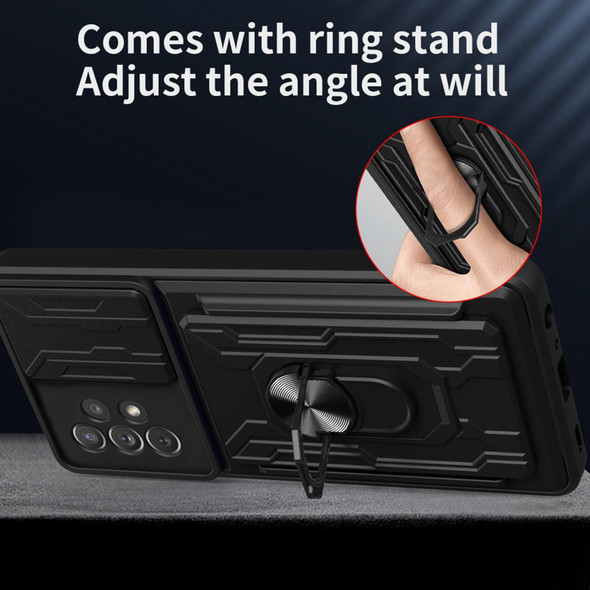 Samsung Galaxy A53 5G Sliding Camshield Card Phone Case(Black)