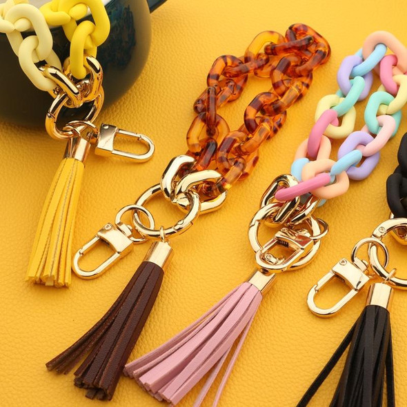 Keychain Ladies Acrylic Bracelet Jewelry(Black)