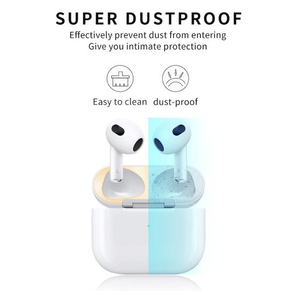 2 PCS Headphone Inner Cover Sticker Dustproof Protective Film - Airpods 3(Green)