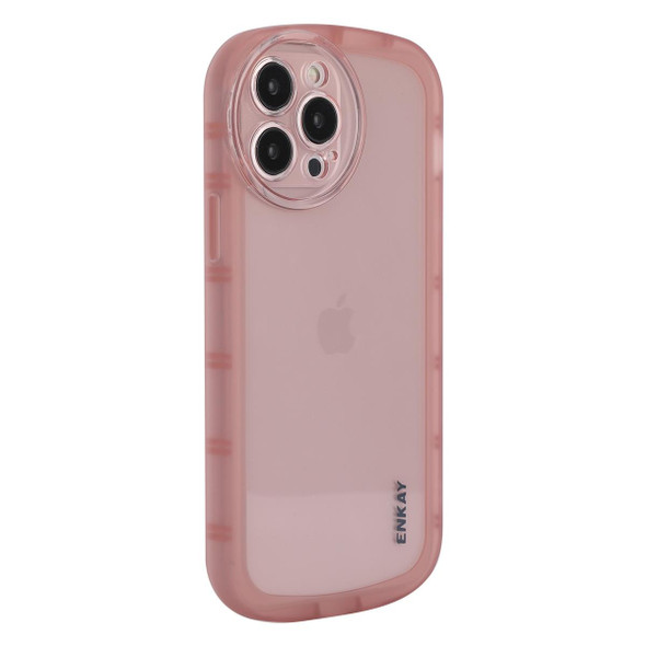 ENKAY Translucent Matte TPU Phone Case - iPhone 13 Pro(Pink)