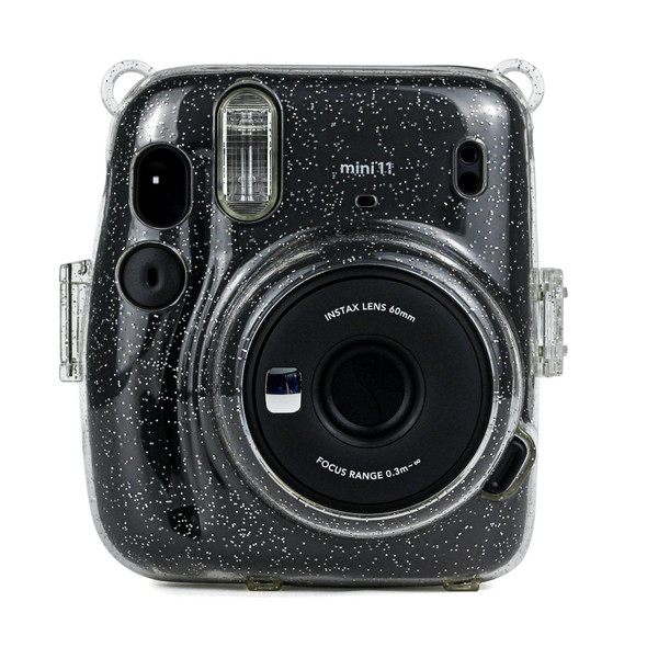 Glitter Power Crystal Case with Strap for FUJIFILM Instax mini 11 (Transparent)