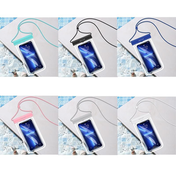 Swimming Diving Transparent TPU Dustproof and Waterproof Mobile Phone Bag(Sapphire Blue)