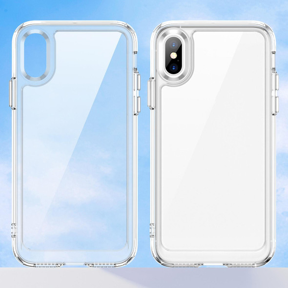 Colorful Series Acrylic + TPU Phone Case - iPhone XS / X(Transparent)