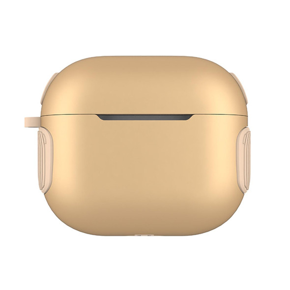 2 in 1 Matte Texture Contrast Color PC + TPU Earphone Case - AirPods 3(Gold)