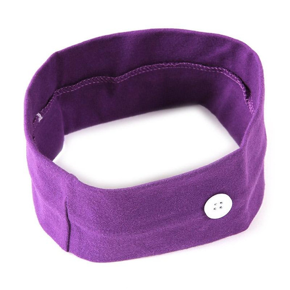 3 PCS Stretch Button Yoga Headband Can Hang Mask(Deep Purple)