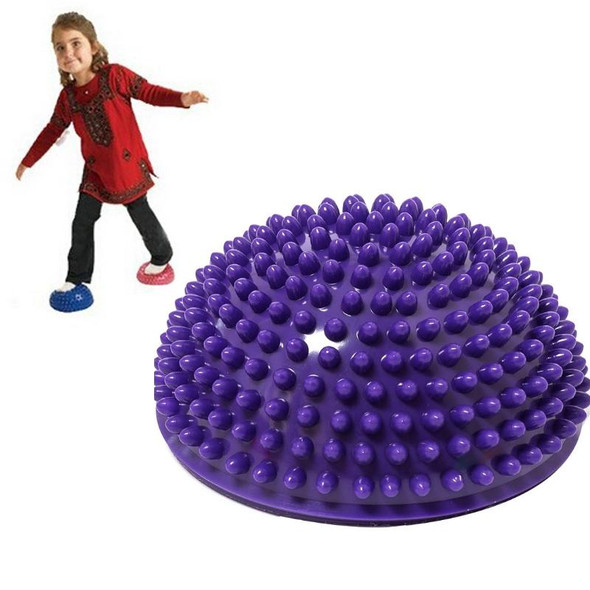 Hemisphere Balance Stepping Stones Durian Spiky Massage Ball Sensory Integration Indoor Outdoor Games Toys for Kids Children(Purple)