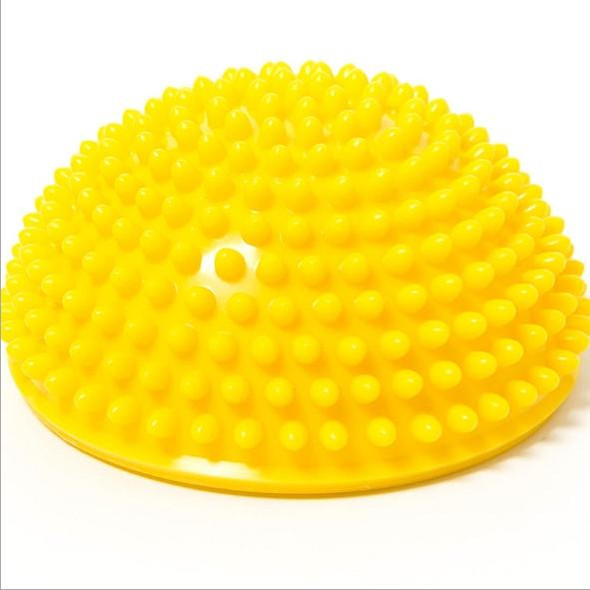 Hemisphere Balance Stepping Stones Durian Spiky Massage Ball Sensory Integration Indoor Outdoor Games Toys for Kids Children(Yellow)
