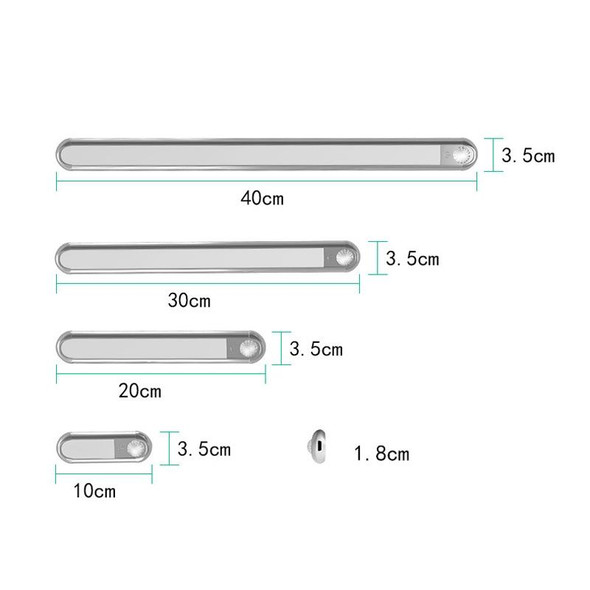 Cabinet LED Human Body Induction Lamp Home Smart 3 Color Night Light, Length: 10cm(USB Direct Plug)