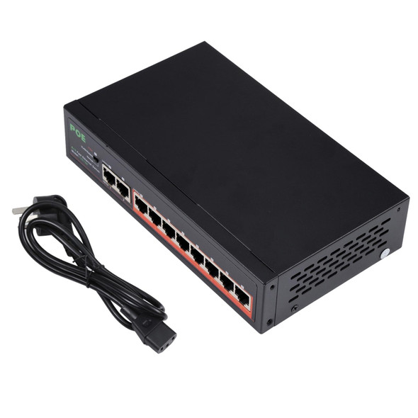8 Ports 10/100Mbps POE Switch IEEE802.3af Power Over Ethernet Network Switch for IP Camera VoIP Phone AP Devices