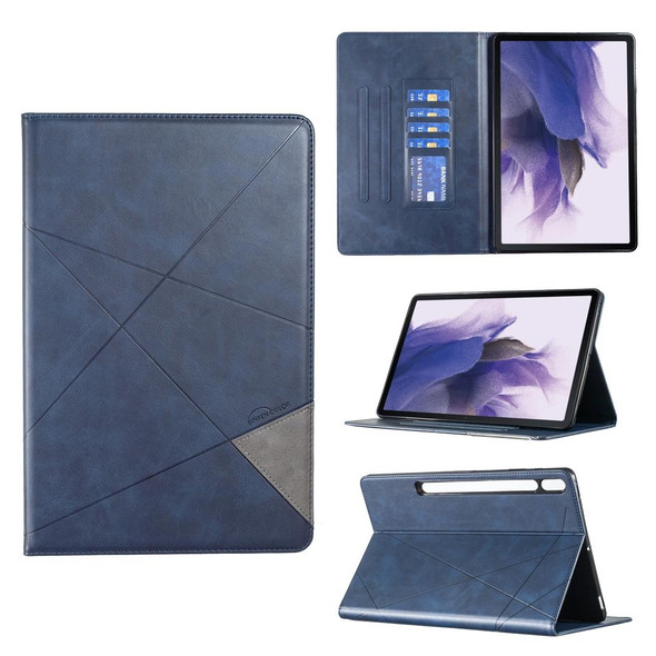 Samsung Galaxy Tab S8 / Tab S7+ / Tab S7 FE Prismatic Leather Tablet Case(Blue)